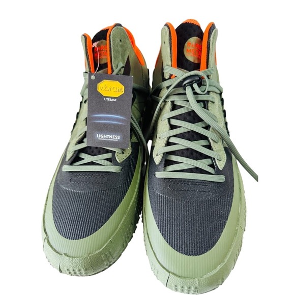 BRANDBLACK Sneakers Mens 11.5 LA Rare Metal 2 Green /Orange OLOR Comfort NWT